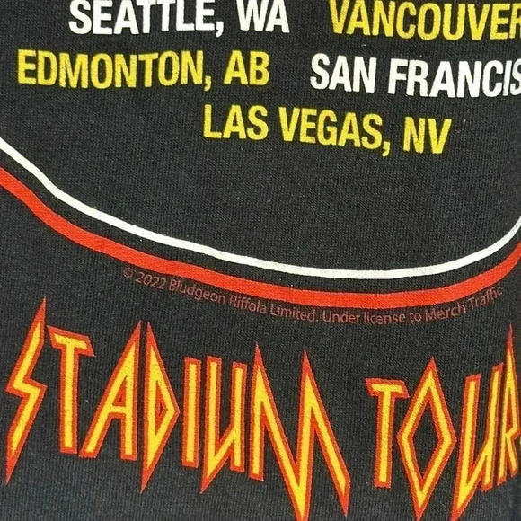 2022 def leppard the stadium tour tshirt size med concert tshirt - Picture 3 of 6
